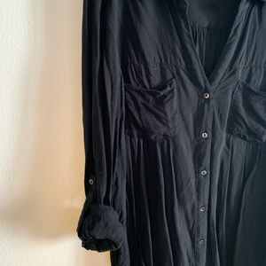 Black flowy blouse Anthropologie
